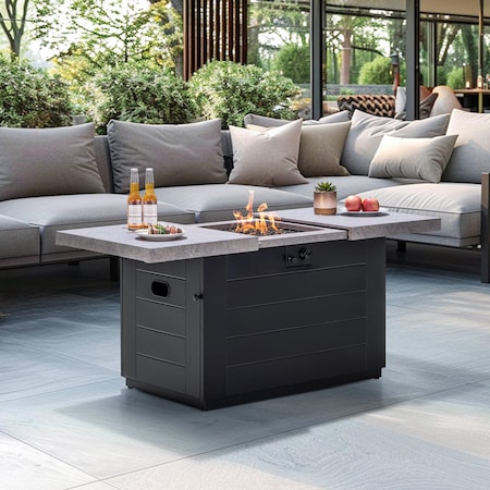Sunjoy 40in. Lambert LP Fire Table With Sliding Table A302018310