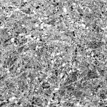 Nashville Wraps Metallic Silver Crinkle Cut Shredded Paper, 10 lb Box ZF10MSI