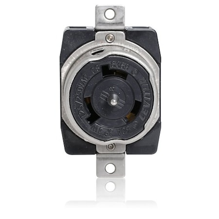 Leviton LockingReceptacle, 50A, 125/250VAC, Black CS6369