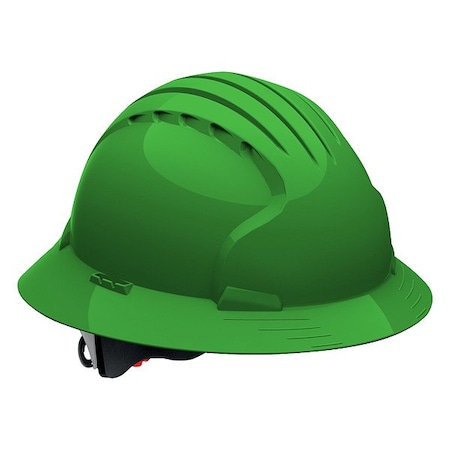 Pip Hard Hat, JSP, HDPE, 6 Point Ratchet, Type 1, Class E, Lime 280-EV6161-30