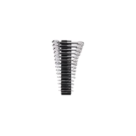 Tekton Stubby Combination Wrench Set with Modular Organizers, 15-Piece (1/4 - 1 in.) WCB95407