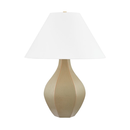 Hudson Valley Lighting Abescon 22 in. Table Lamp Aged Brass/Ceramic Cocoon L7029-AGB/CCN