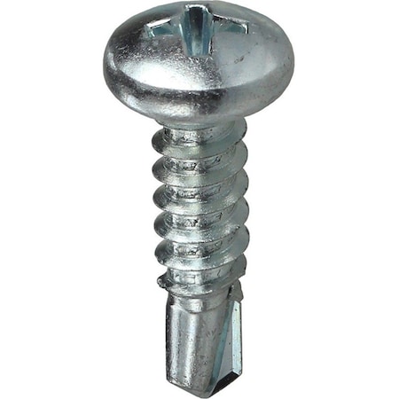 Dottie Self-Drilling Screw, #8-18 x 2 in, Zinc Plated Steel Pan Head Phillips Drive, 100 PK TEKPH82