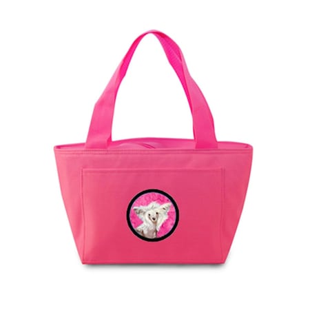 Carolines Treasures Pink Chinese Crested Zippered Insulated School Washable And Stylish Lunch Bag Cooler LH9392PK-8808