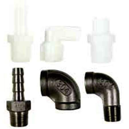 Dwyer Instruments Nylon hose mender with center stop, 1/8" x 1/8" HB. A-2015-1