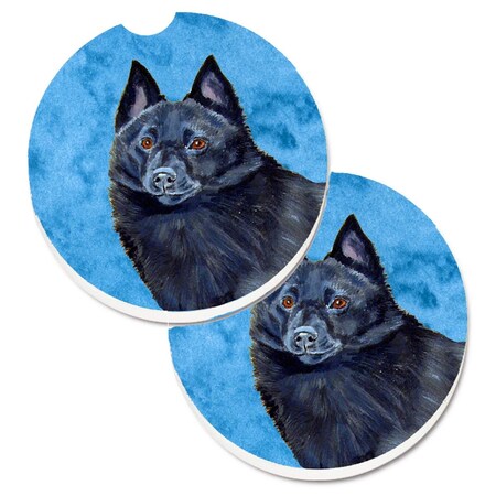 Carolines Treasures Blue Schipperke  Cup Holder Car Coaster, PK2 LH9384BUCARC