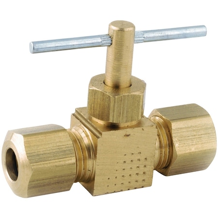 Anderson Metals 3/8'' C x 3/8'' C Brass Straight Needle Valve 759106-06