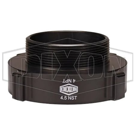 Dixon Style N37 Rocker Lug Hydrant Adapter, Female NST NH x MNPT Connection, Aluminum, Hardcoat Anodized N37-45F40T