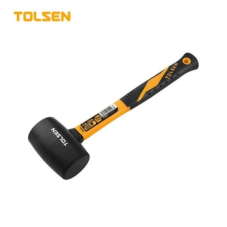 Tolsen Rubber Mallet 32oz Rubber Hammer Head, Fiberglass Handle 25038