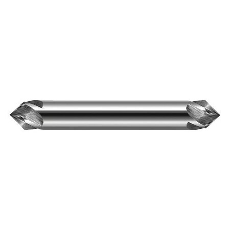 Harvey Tool Chamfer Cutter-Pointed-Helical Flutes, 676832, Uncoated, 60 Deg Angle Per Side, 1/2" Shank Diameter 676832