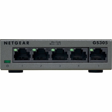 Netgear NETEGEAR 5-PORT GIGABIT ETHERNET UNMANAGED SWITCH GS305 GS305-300PAS