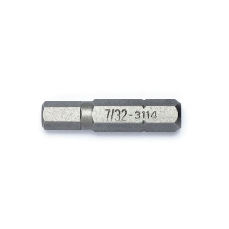Genius Tools 273007 / 1/4in Hex Shank, 7/32in Hex Screwdriver Bit 30mmL 3114