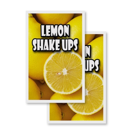 Signmission Lemon Shake Ups, Vinyl Decals Only 24 Inch x 36 Inch, Vinyl Decal, 2PK DSB-2436-2PACK-Lemon Shake Ups