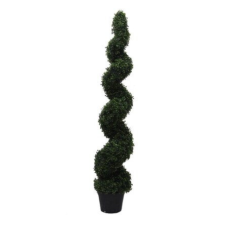 Vickerman UV Boxwood Spiral Everyday Topiary on Pot - 5 ft. TP170460