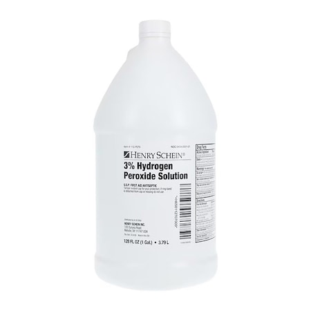 Henry Schein Hydrogen Peroxide 3% Antiseptic Solution, 128oz gallon/Bottle 1127070