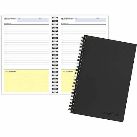 Mead QuickNotes 1 Subject Business Notebook JrLegal, Black MEA06096