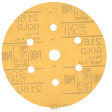 3M 3M Gold Disc Dust Free 01073, 6 in, P400, 100 Discs/Carton, 4PK 216U