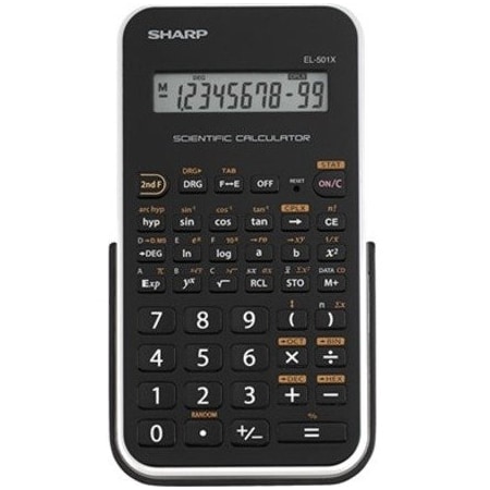 Sharp Scientific Calculator, EL501XBWH, 10-Digit, 3-1/4" X 6 X 1/2", Black/White EL501XBWH