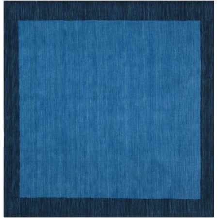 Safavieh 4 x 4 ft. Himalaya Hand Loomed Square Area RugLight Blue & Dark Blue HIM580A-4SQ