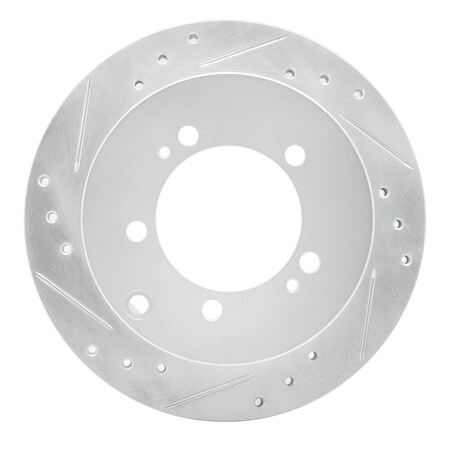 Dynamic Friction Co DFC Brake Rotor - Drilled and Slotted - Silver 631-72016L
