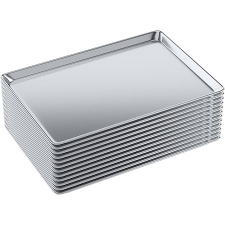 Amgood 18 in. x 26 in. 19 Gauge Full Size Aluminum Bun / Sheet Pan, 12PK SBP-19G-1826-12PK-Z