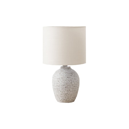 Monarch Specialties Lighting, 17"h, Table Lamp, Ivory Ceramic, Ivory / Cream Shade, Contemporary, Modern I 9787