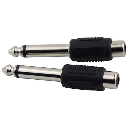 Pig Hog RCAFemale - 1/4-inMale Mono Adapter, 2pk PA-RF14M