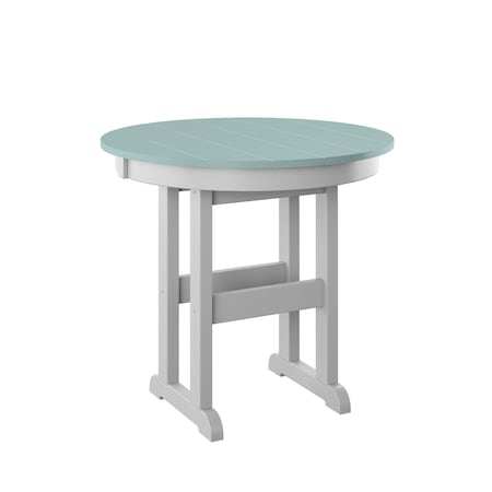 Polybird 33" ROUND TABLE SAGE AND WHITE POLYBIRD P17-R