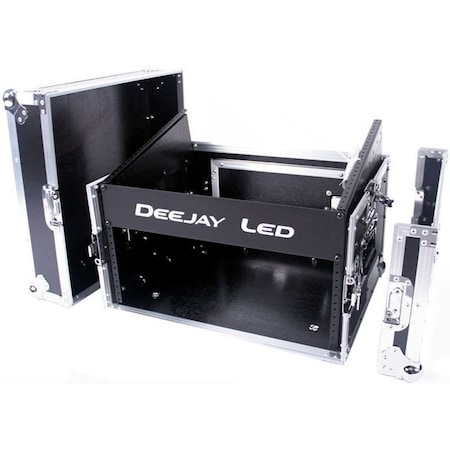 Deejay Led Fly Drive Case 8u Space Slant Mixer Rack / 4 u Space Vertical Rack System with Full AC Door TBHM804E