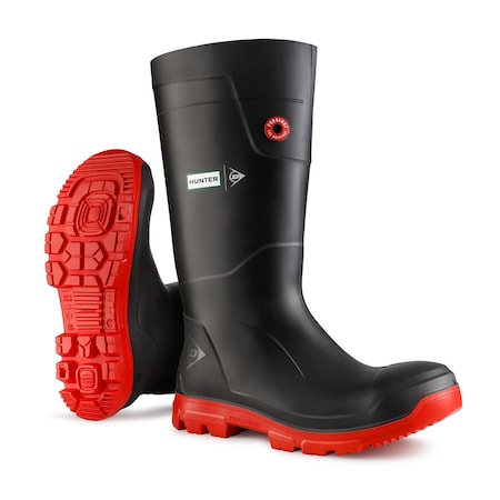 Dunlop Rubber Boot, 6D, Knee, Black; Red, PR LJEHE01.06