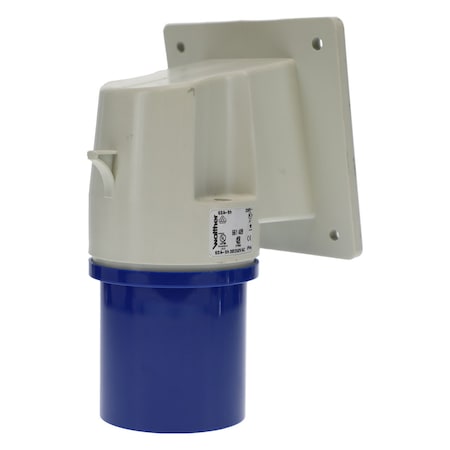 Walther-Werke Pin and Sleeve Inlet, 60A, 3Ã¸ 250 or 230, 3 Phase, 3 Pole, NEMA Not Rated 661409