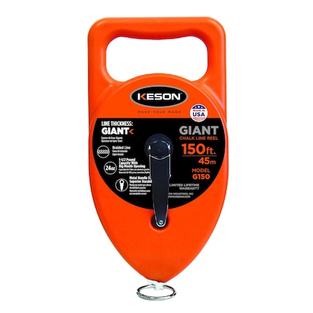Keson 150 ft. Large Cap Chalk Line Reel G150