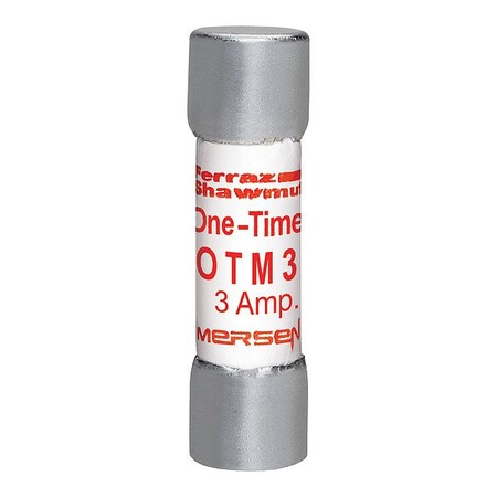 Mersen Fuse, 1 1/2 in L, 250 V AC, 3 A OTM3