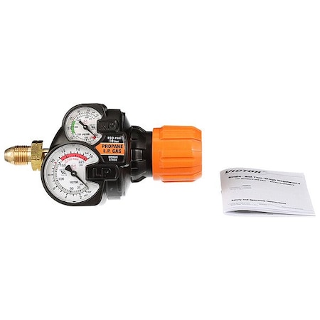 Victor Regulator, Propane, Single Stage, 9/16"-18 Outlet 0781-3607