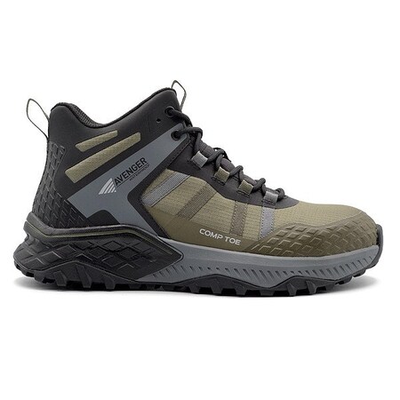 Avenger Safety Footwear AthleticHigh-TopShoe, Grn, Men's, 13, EE, PR A8811-13EE