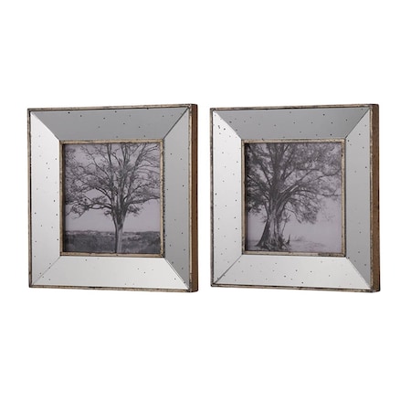 Homeroots Set of Two Gray Square Framed Art, 2PK 401302