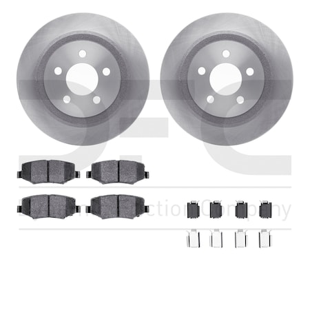 Dynamic Friction Co DFC Brake Rotor- Heavy Duty Brake Pad includes Hardware 6412-42076