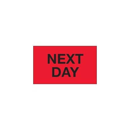 Bubblefast 3 x 5'' - ''Next Day'' Fluorescent Red Labels BFDL1119