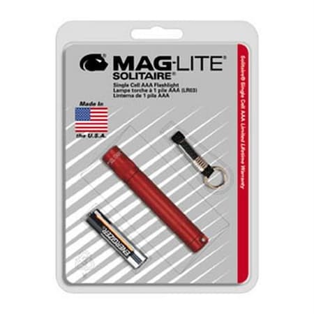Maglite AAA Solitaire Blister Pak, Dk Red K3A036