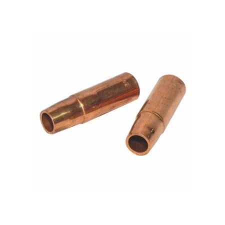 Best Welds MIG Gun Nozzle, 1/8 in Recess, 5/8 in Bore, Tweco Style 23, Self-Insulated, Copper, 2PK 900-23-62