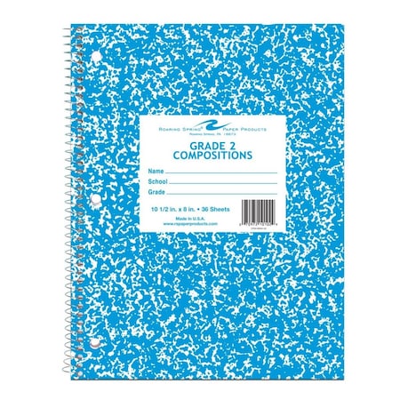 Roaring Springs Roaring Spring  10.5 x 8 in. Grade Two Notebook, Blue Cover, 48PK 10102