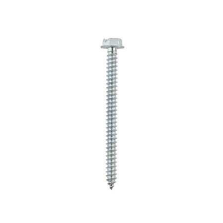 Hillman Sheet Metal Screws No. 8 S X 2 in L Slotted Hex Washer Head 100 Zinc-Plated 70289