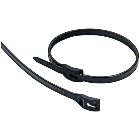 Powerhouse Cable Tie, 8 in L, Black, 100 PK PO3636723
