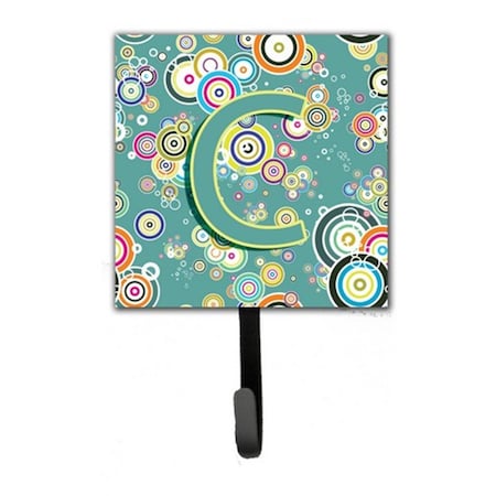 Carolines Treasures Letter C Circle Circle Teal Initial Alphabet Leash and Key Holder CJ2015-CSH4