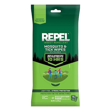 Repel Insect Repellent, Wipes, 3 oz HG-94278