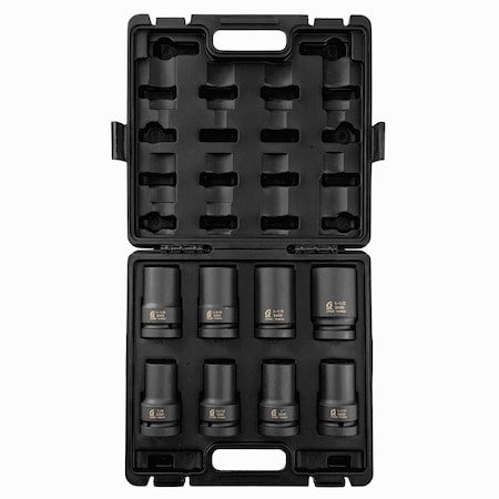 Sunex 1 in Drive Sae 6 Point Deep 8-Piece Impact Socket Set 5681