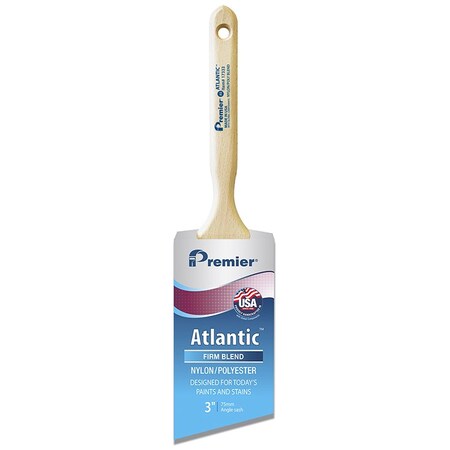 Premier Paint Roller Co. 3" Premier 17333 Atlantic Angle Sash Nylon/Poly Paint Brush 17332