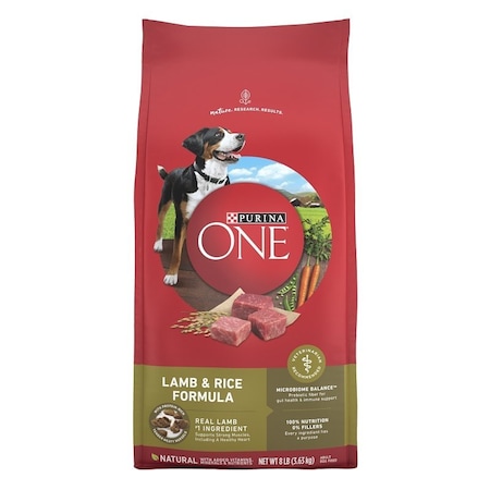 Purina One Purina SmartBlend 57312 Dog Food, Dry, Lamb, Rice Flavor, 8 lb 17379