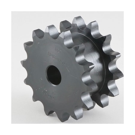 Tsubaki Typ A Double Single Sprocket, 1.25 Bore, 7.84 OD, 100 chain, 18 T, 1.25P DS100A18