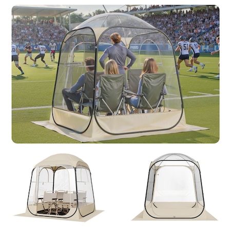 Vevor Pop up Sports Tent 63x63 in Outdoor Clear Bubble Tent Weather Proof Pod 121083